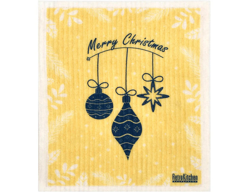 Retro Kitchen Reusable Dish Cloth - Christmas