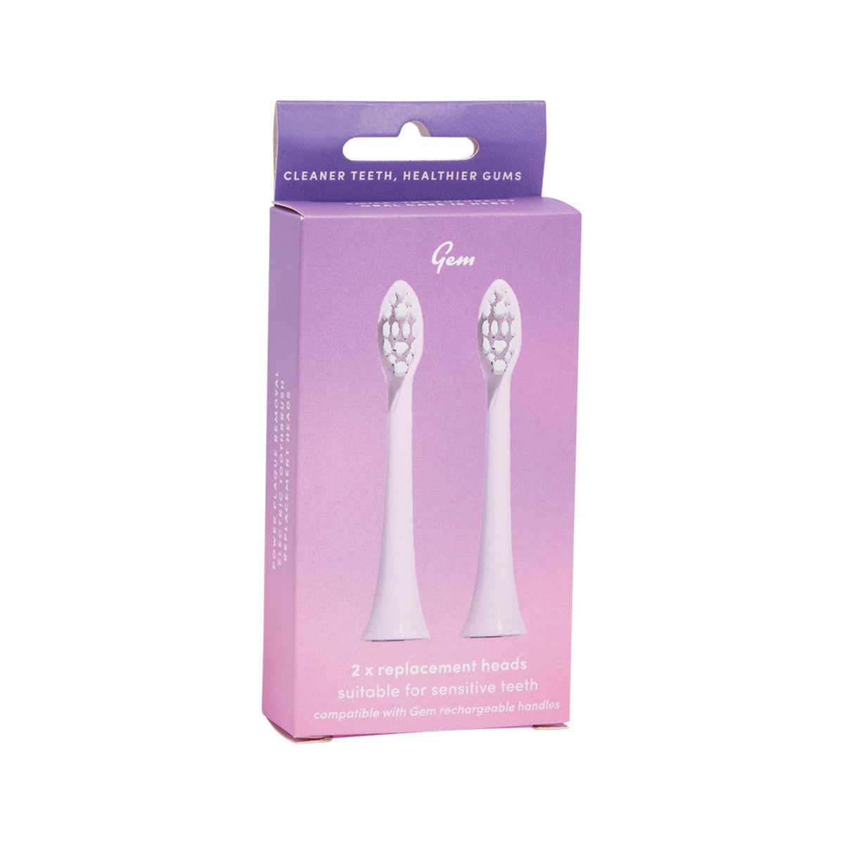 Gem Electric Toothbrush Replacement Heads 2 Pack