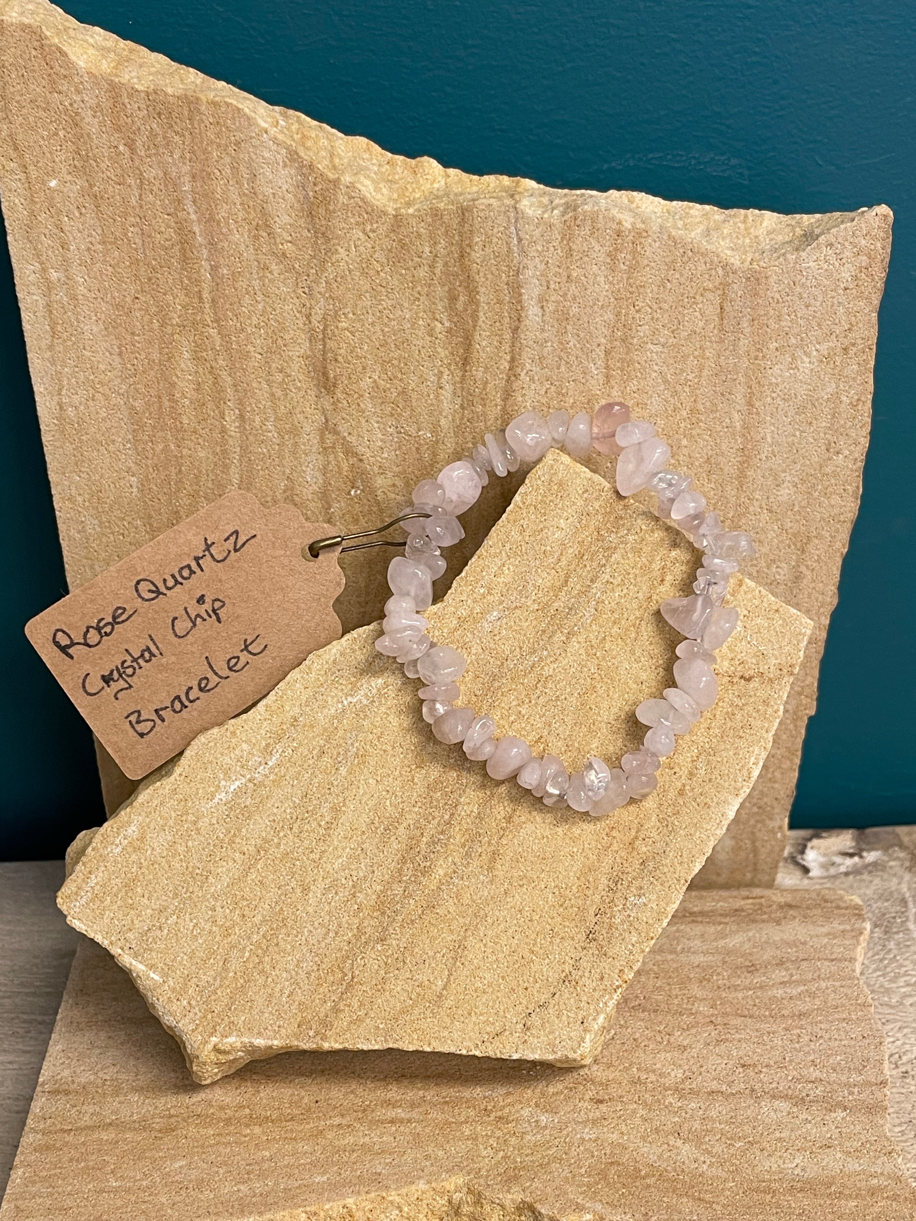 Whole Store Crystal Chip Bracelet - Rose Quartz