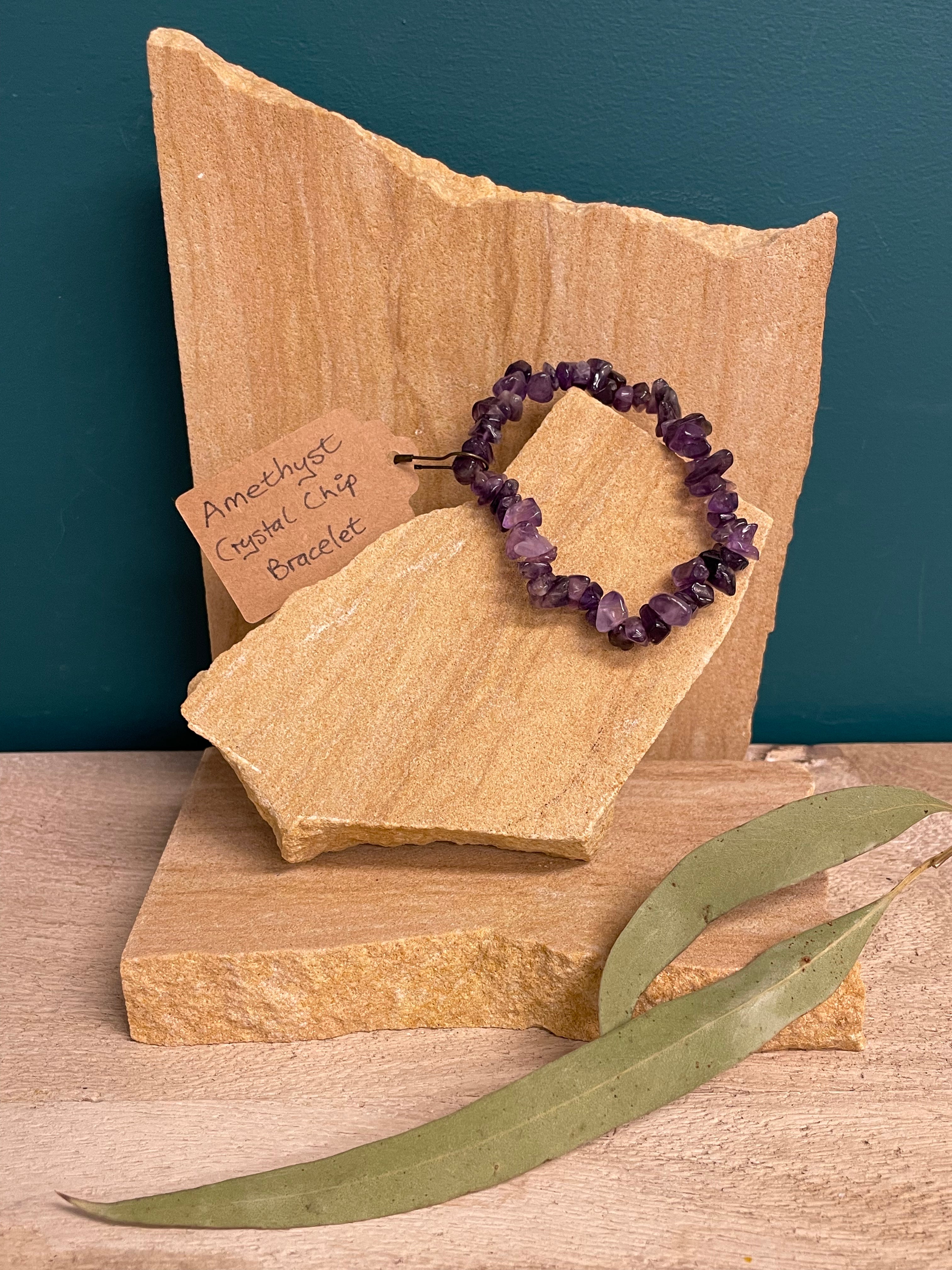 Whole Store Crystal Chip Bracelet - Amethyst