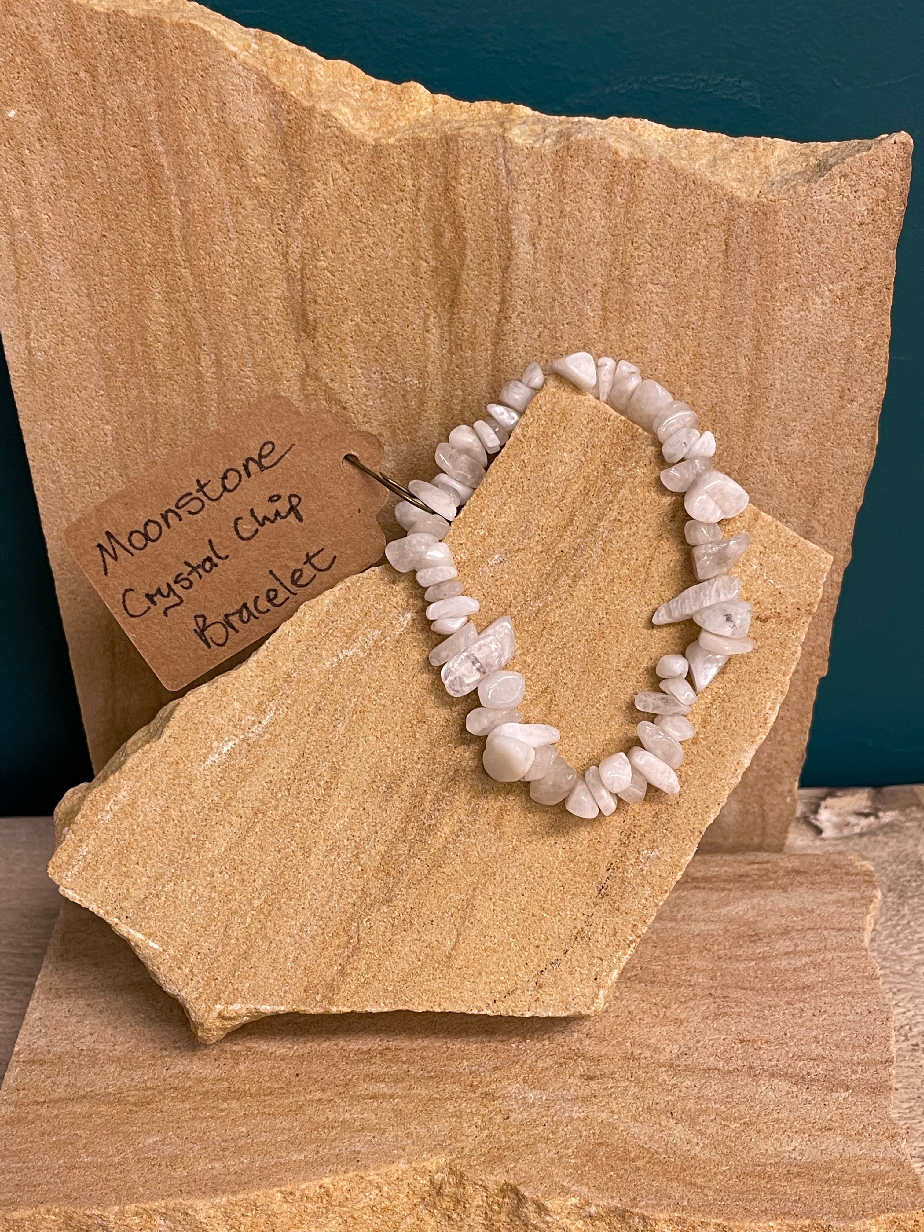 Whole Store Crystal Chip Bracelet - Moonstone