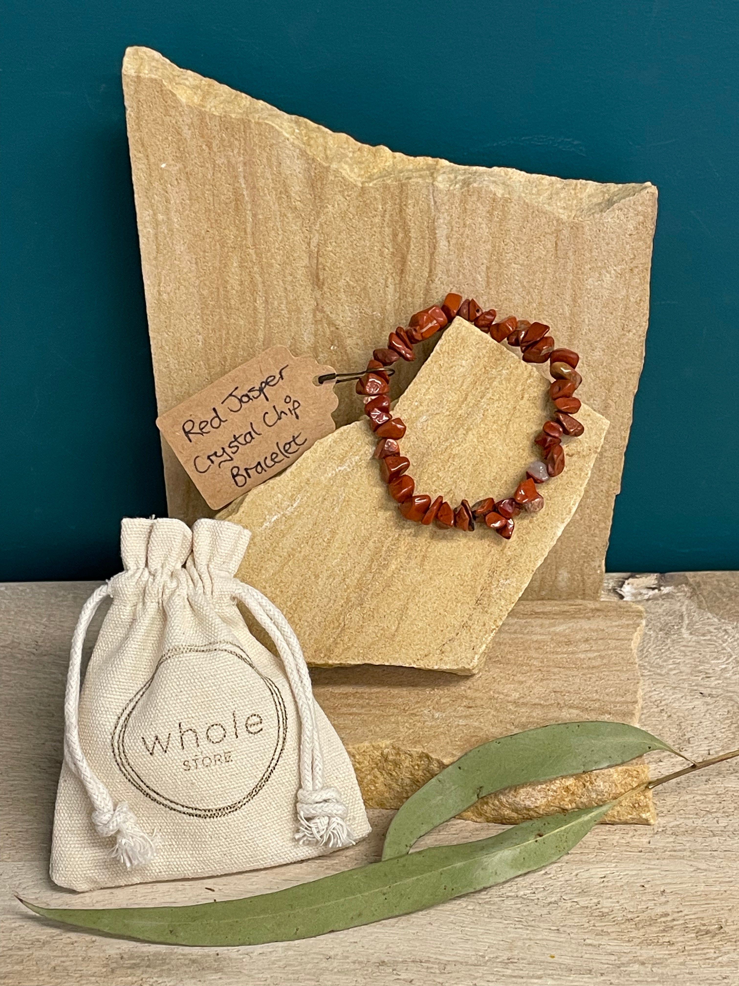 Whole Store Crystal Chip Bracelet - Red Jasper