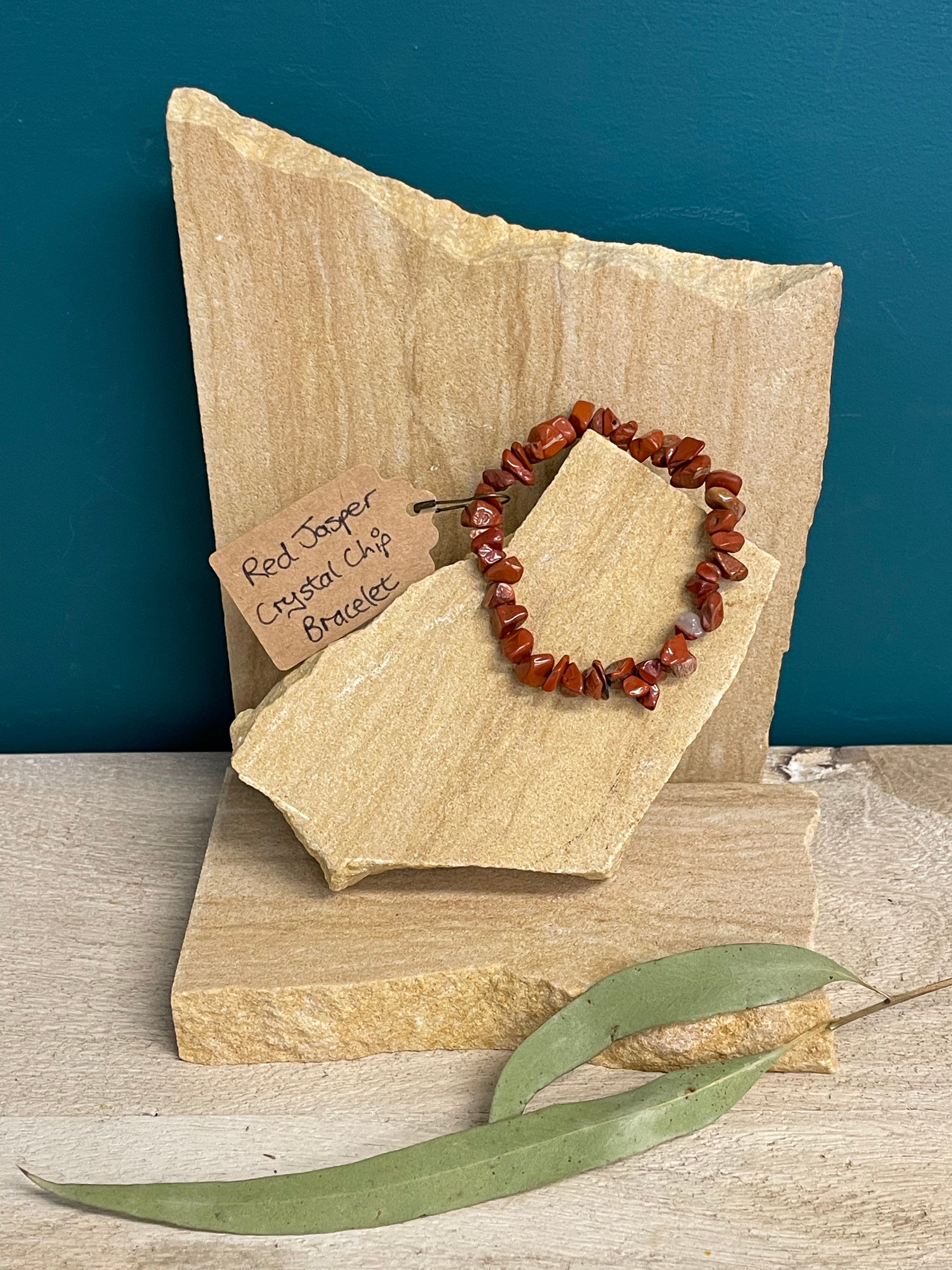 Whole Store Crystal Chip Bracelet - Red Jasper