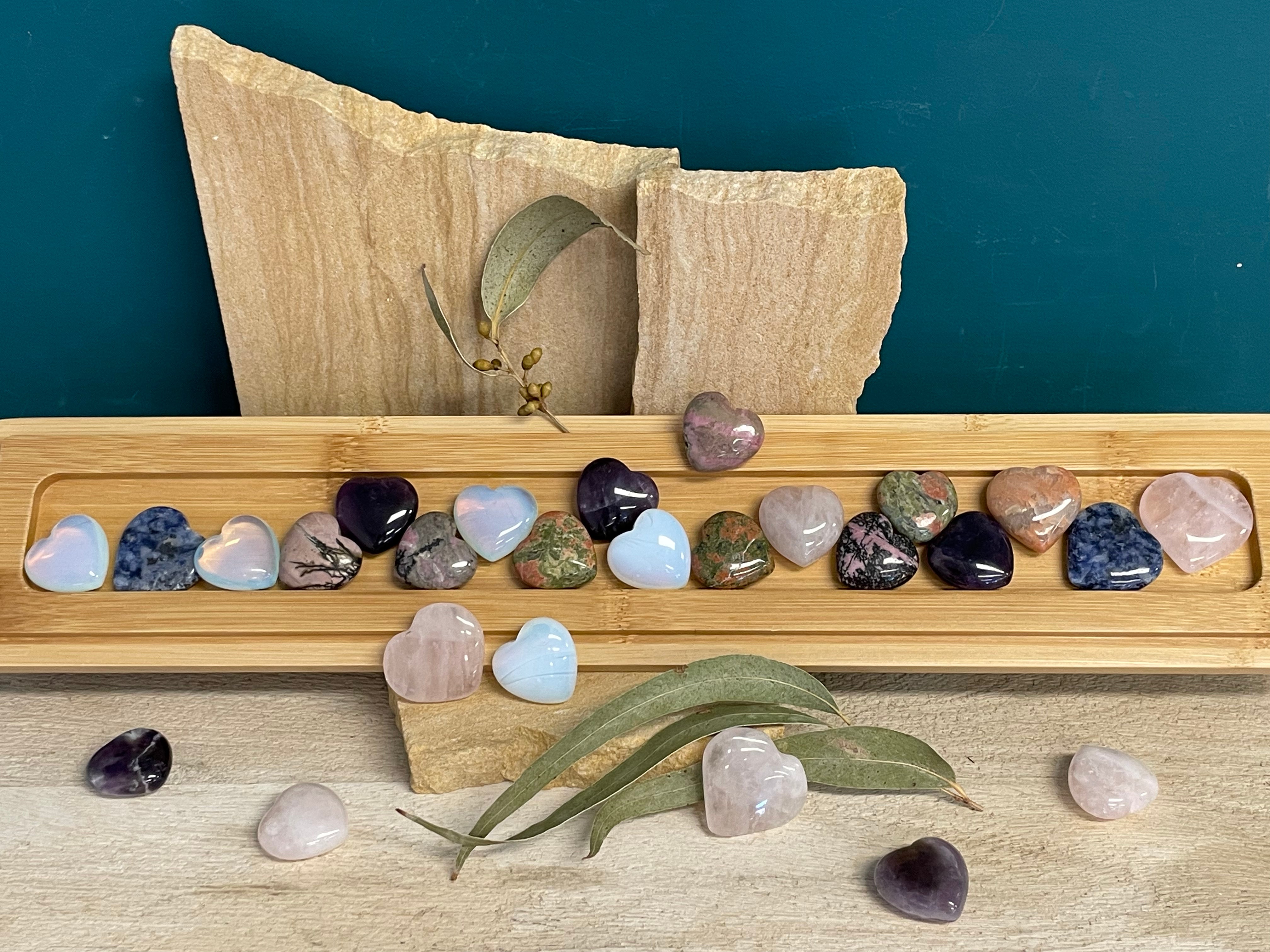Whole Store Individual Heart Tumble Stone - Various Crystals