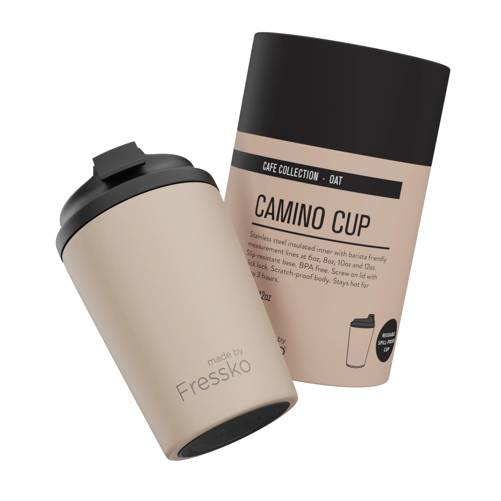 Made by Fressko Reusable Coffee Cup - Camino 12oz