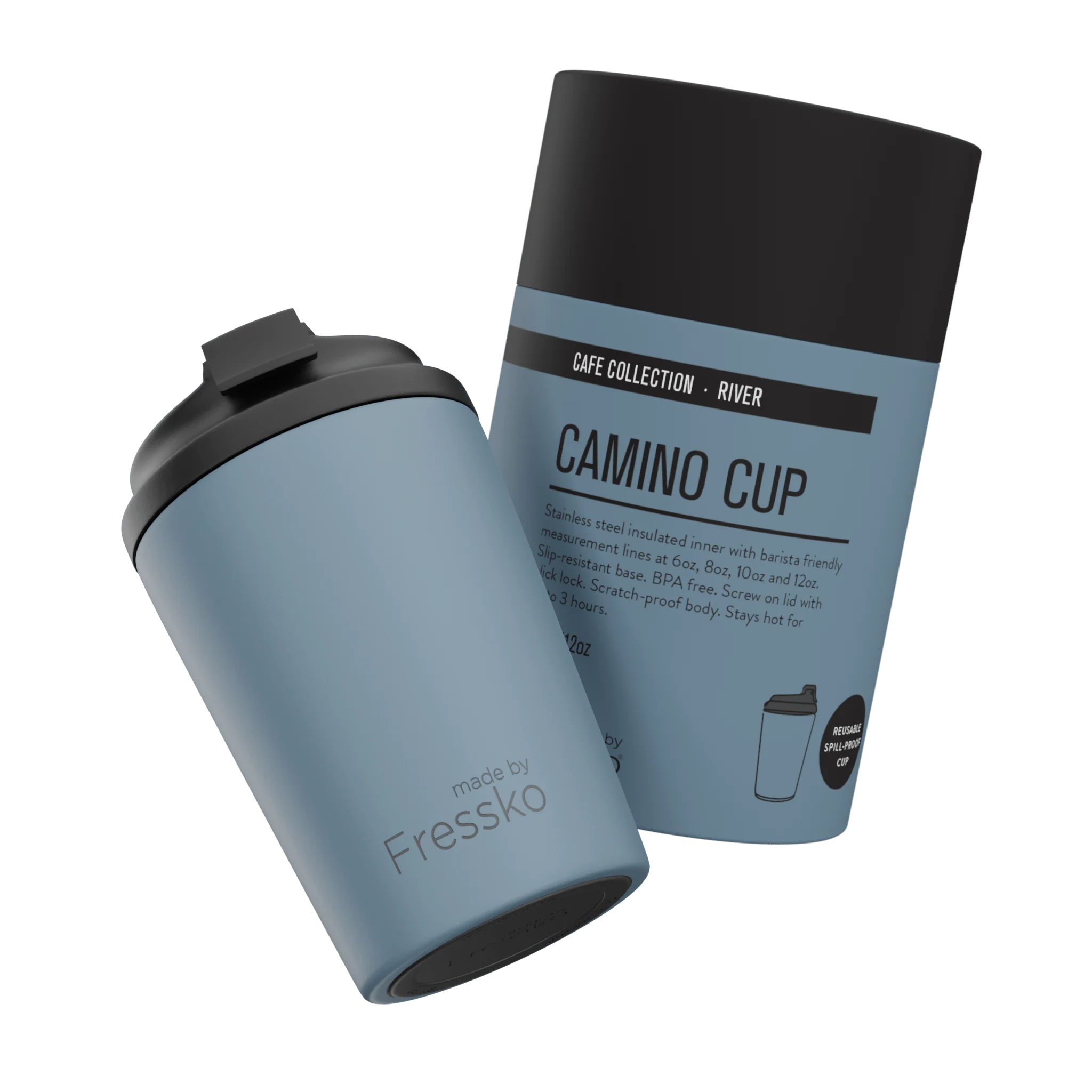 Made by Fressko Reusable Coffee Cup - Camino 12oz