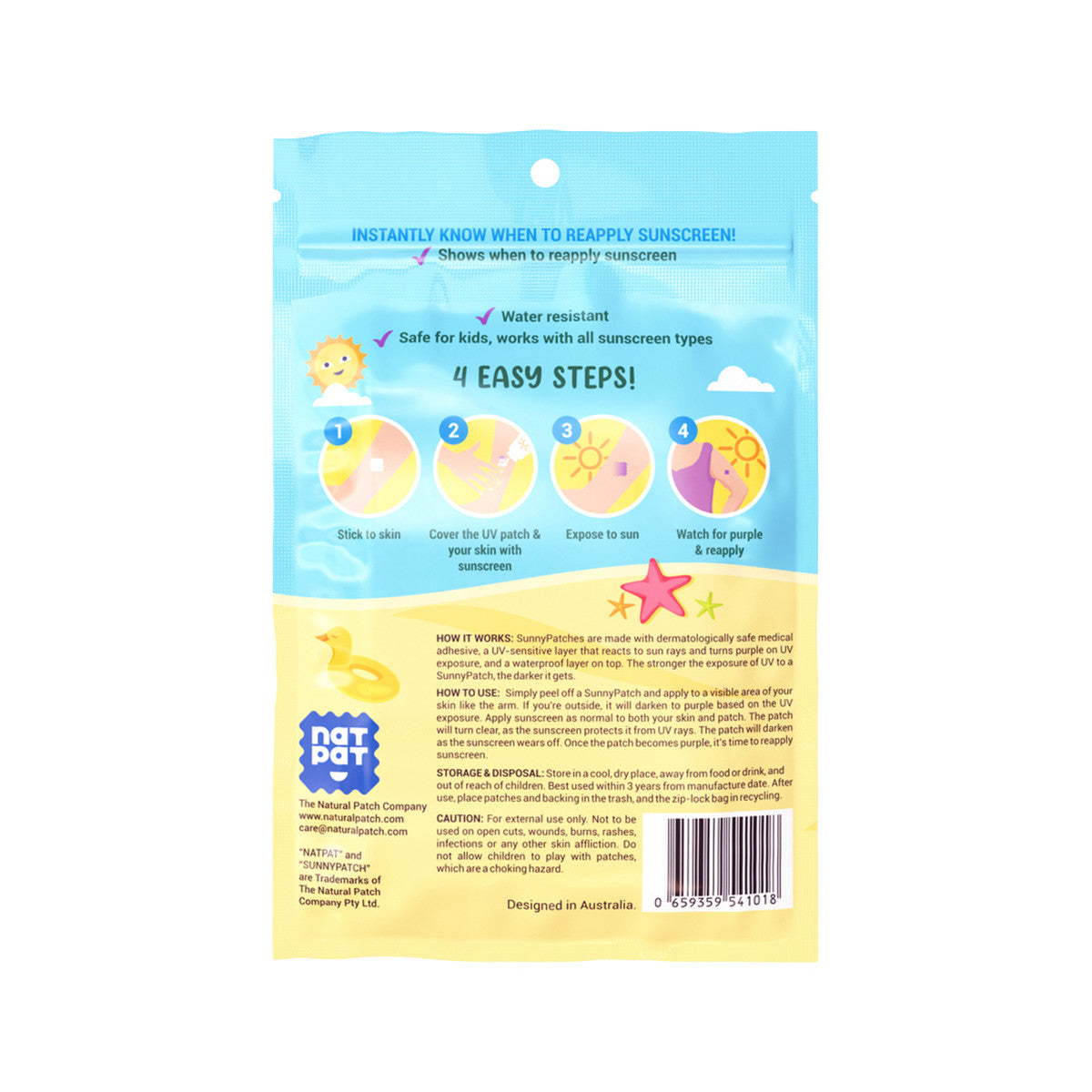 NATPAT SunnyPatch Organic Stickers (24 pack)