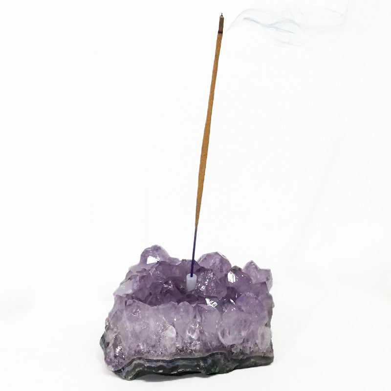 Natural Amethyst Druze Incense Holder