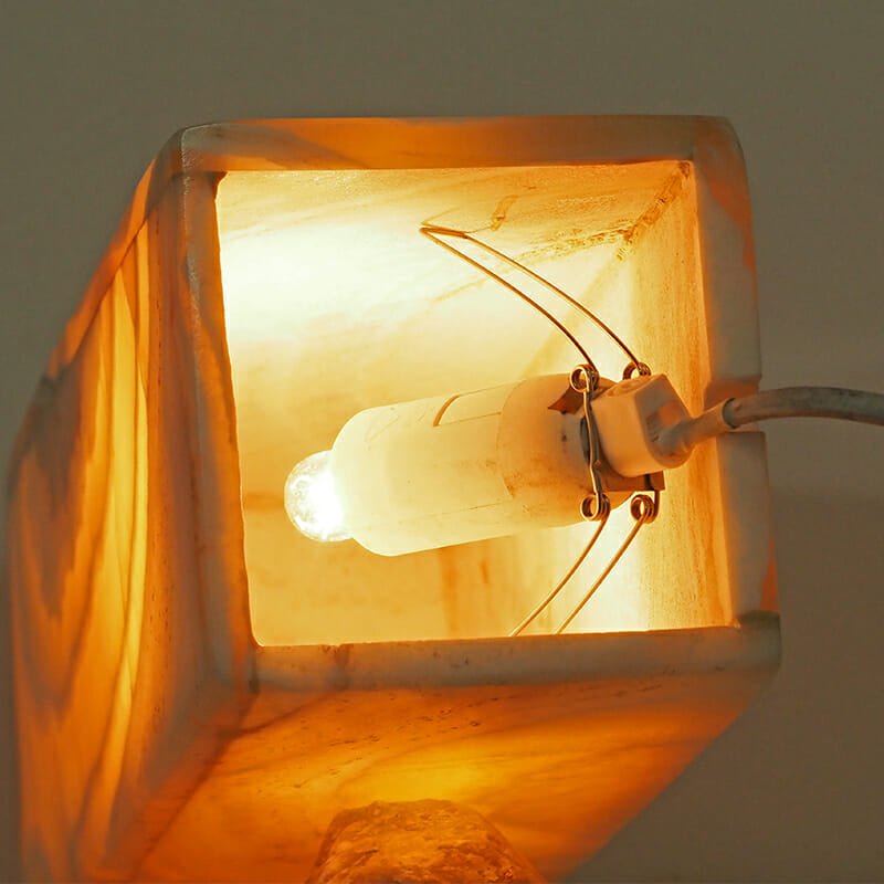 Raw Onyx Crystal Rectangle Lamp