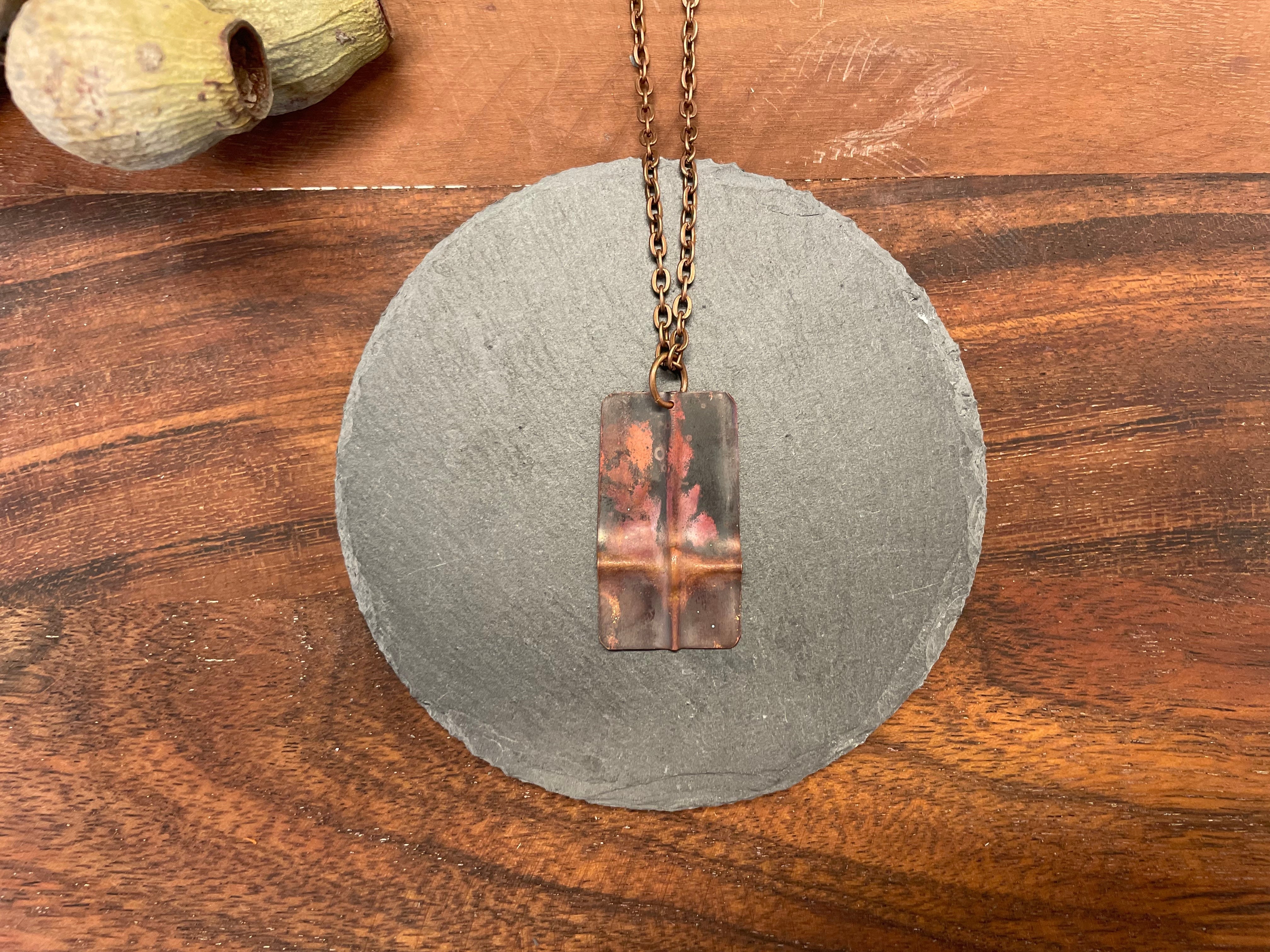 Whole Store Betsy C Jewellery Copper Fold Formed Pendant
