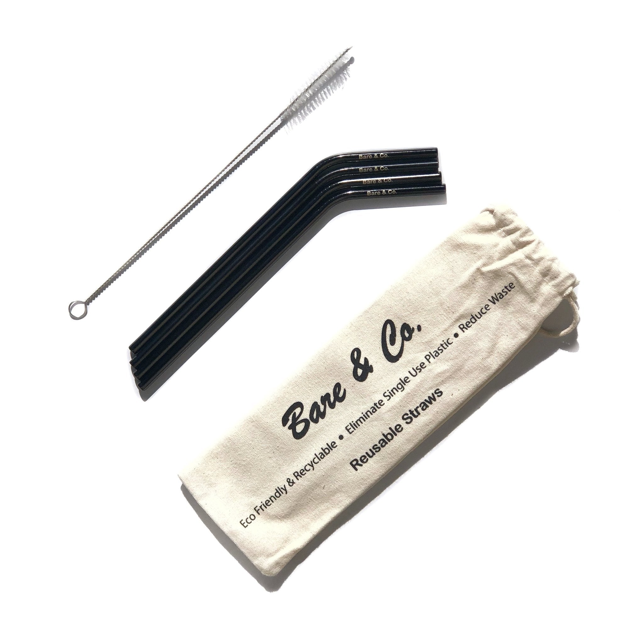 Whole Store Bare & Co. Reusable Stainless Steel Bent Straw 