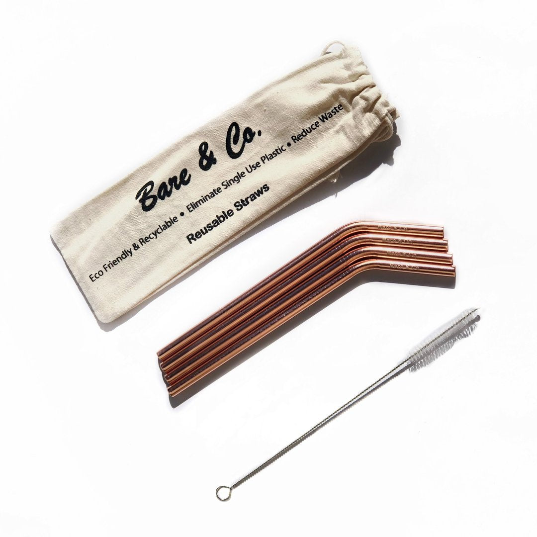 Whole Store Bare & Co. Reusable Stainless Steel Bent Straw