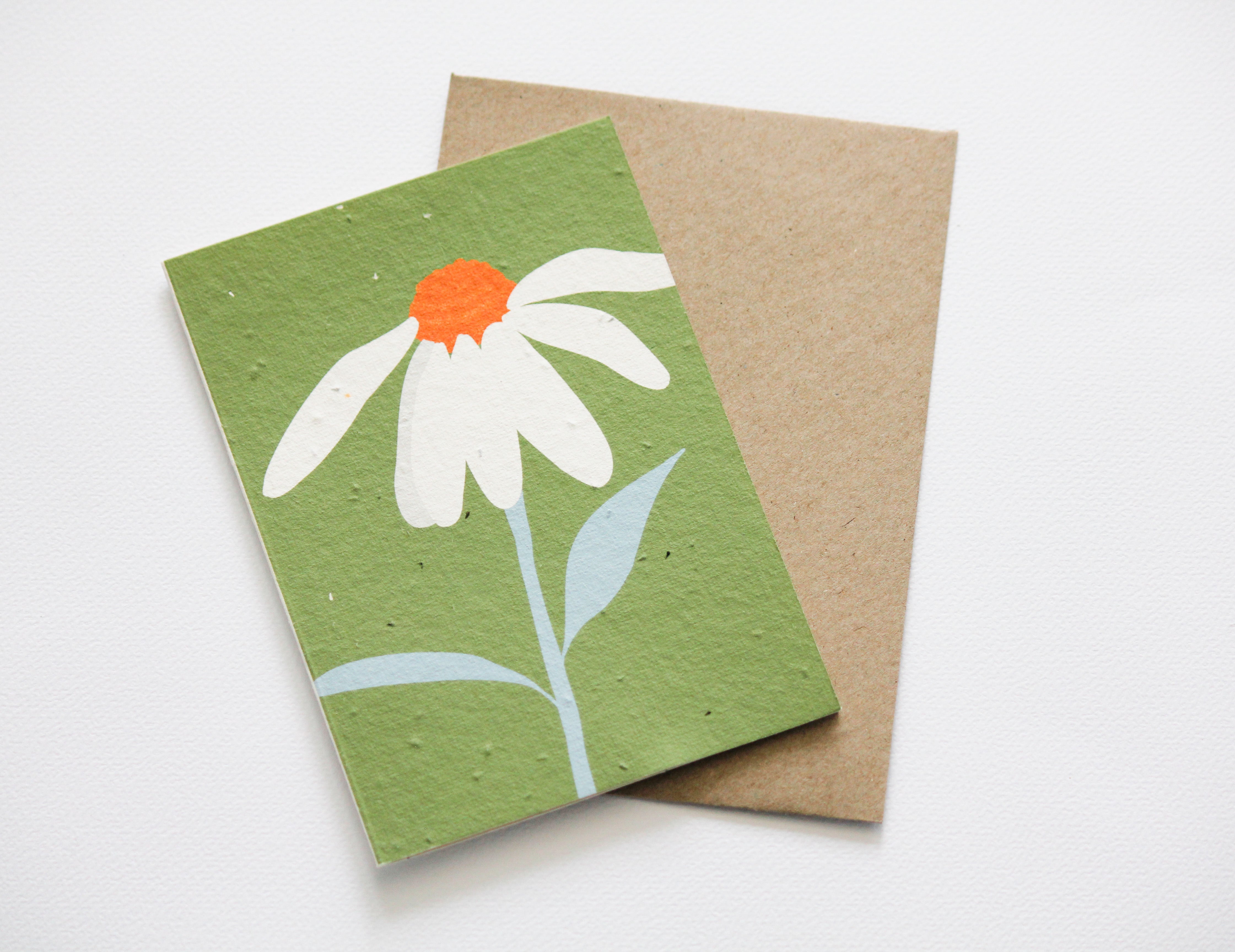 Hello Petal Hey Flower Blooming Plantable Card Basil - Mini