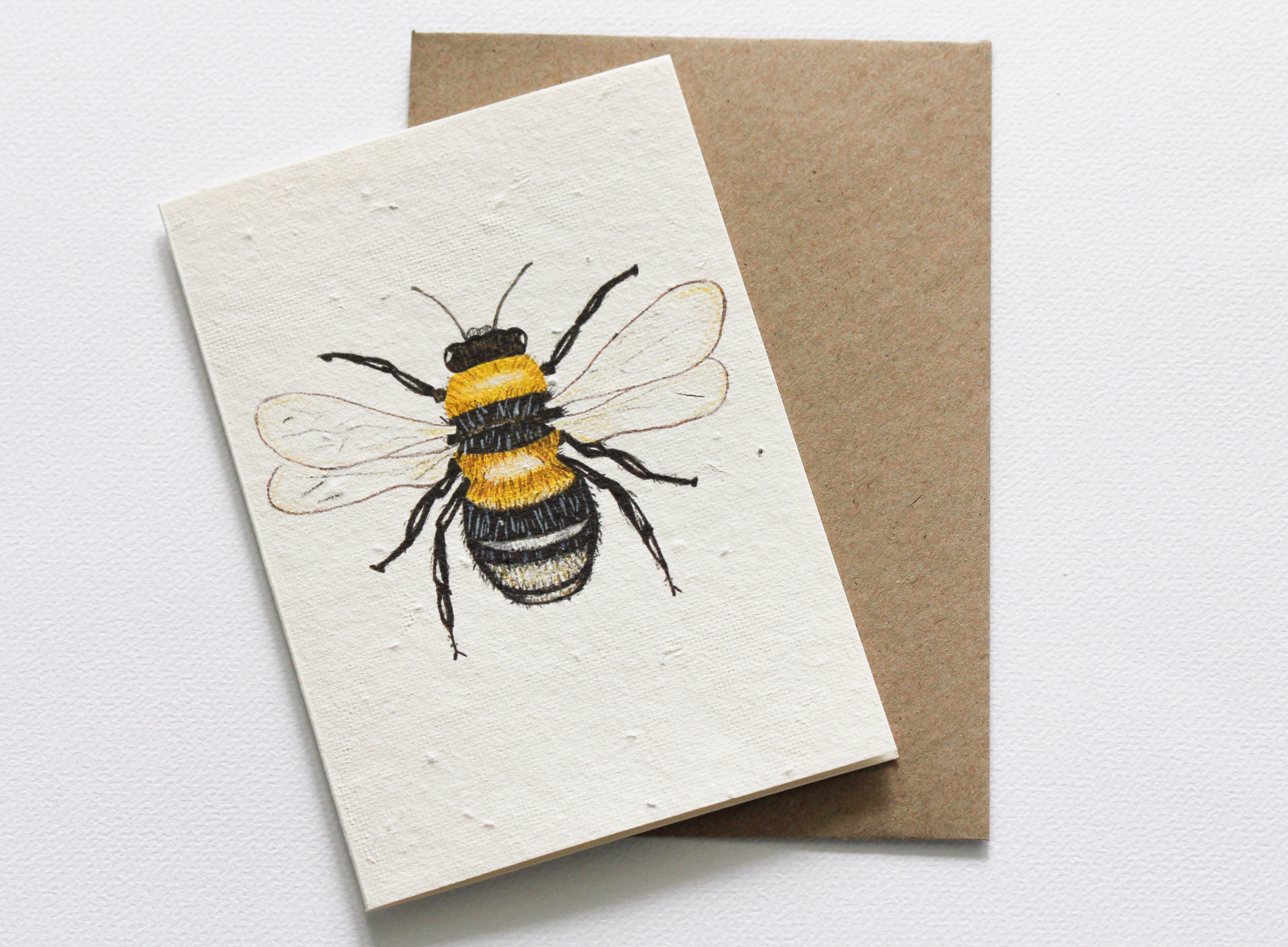 Hello Petal Honey Bee Blooming Plantable Card - Mini