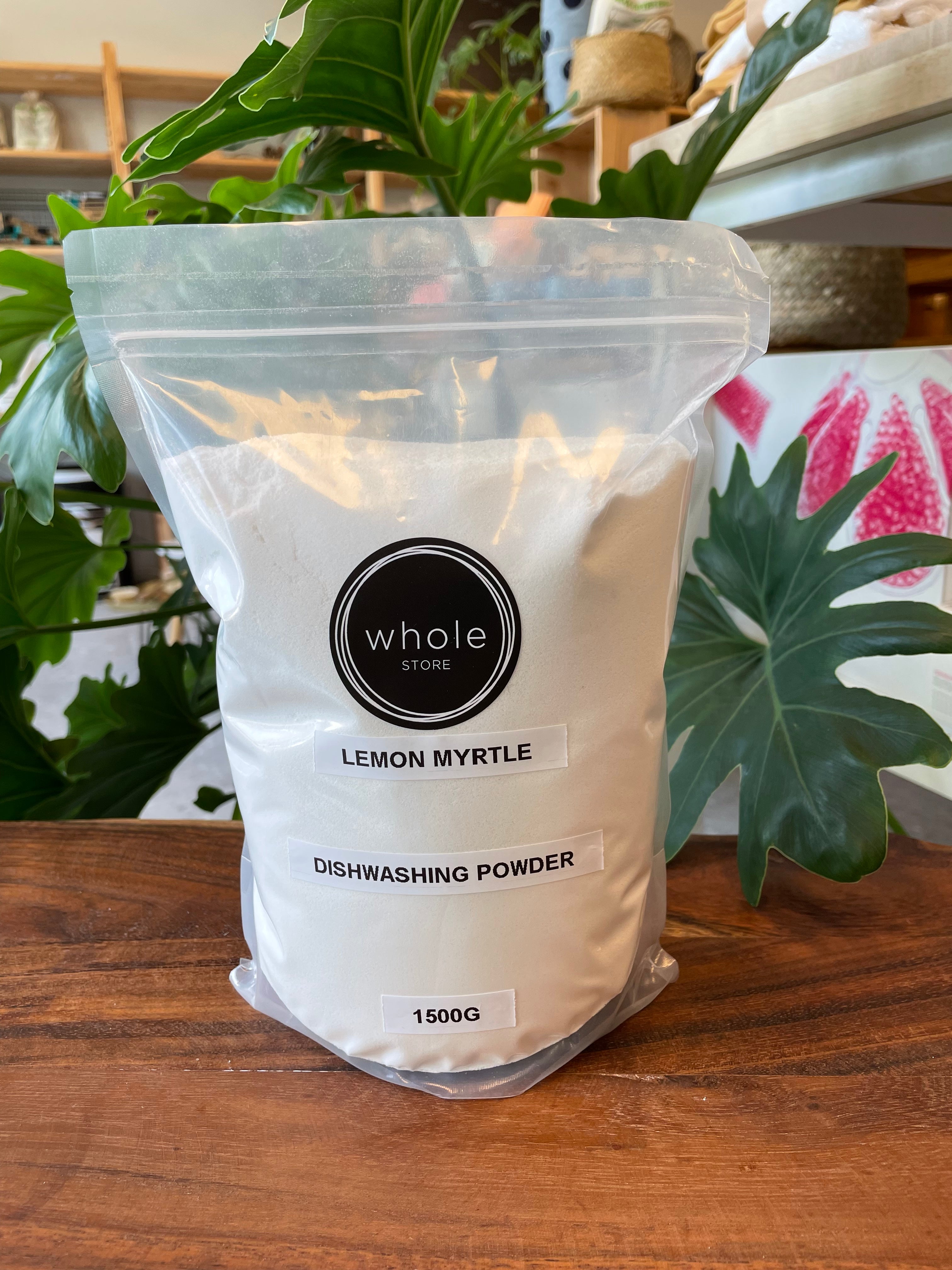 Whole Store Lemon Myrtle Dishwashing Powder - Pre-filled (Reusable bag)