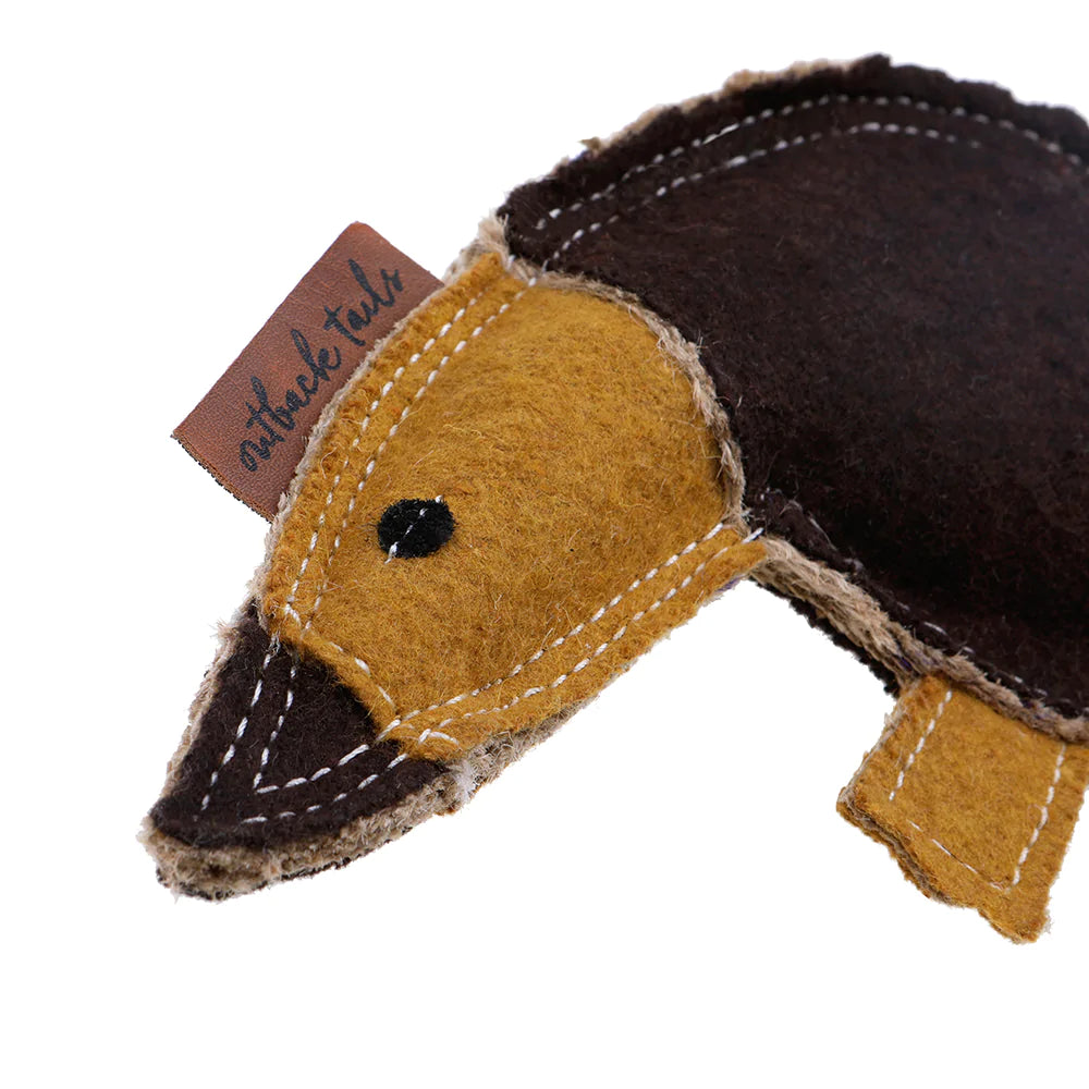 Outback Tails Felt Dog Toy - Ed the Echidna