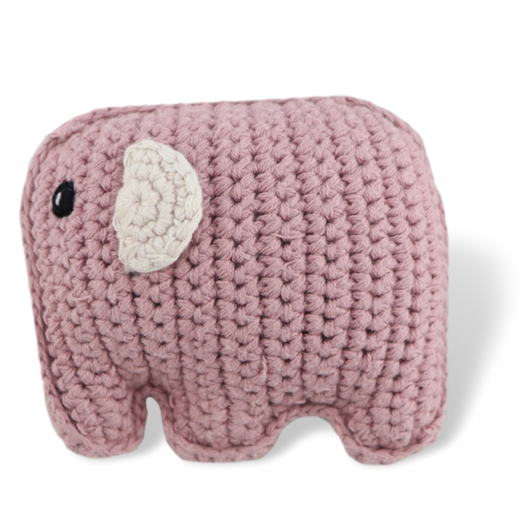 Pebble Baby Handmade Elephant Rattle