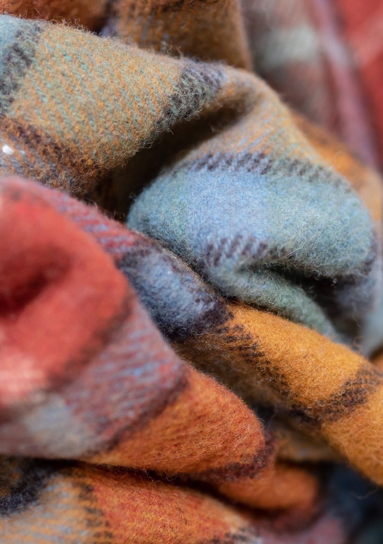 The Tartan Blanket Co. Recycled Wool Waterproof Picnic Blanket - Buchanan Autumn Tartan