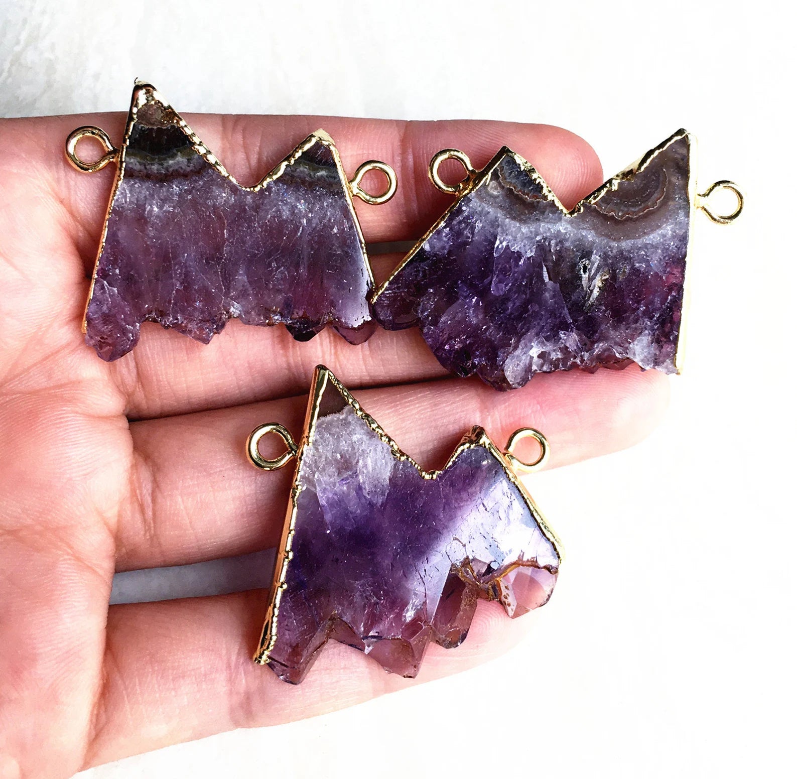 Whole Store Amethyst Mountain Pendant Necklace