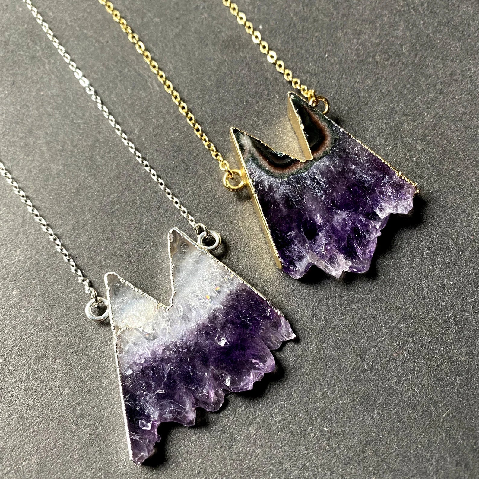 Whole Store Amethyst Mountain Pendant Necklace