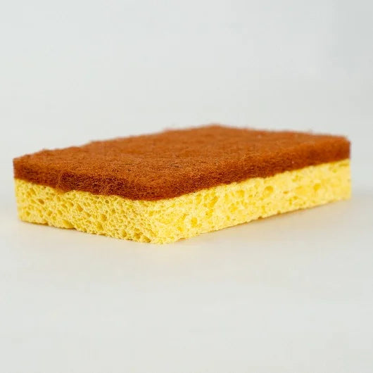 Clover Fields Cellulose Dish Sponge with Coconut or Sisal Scourer