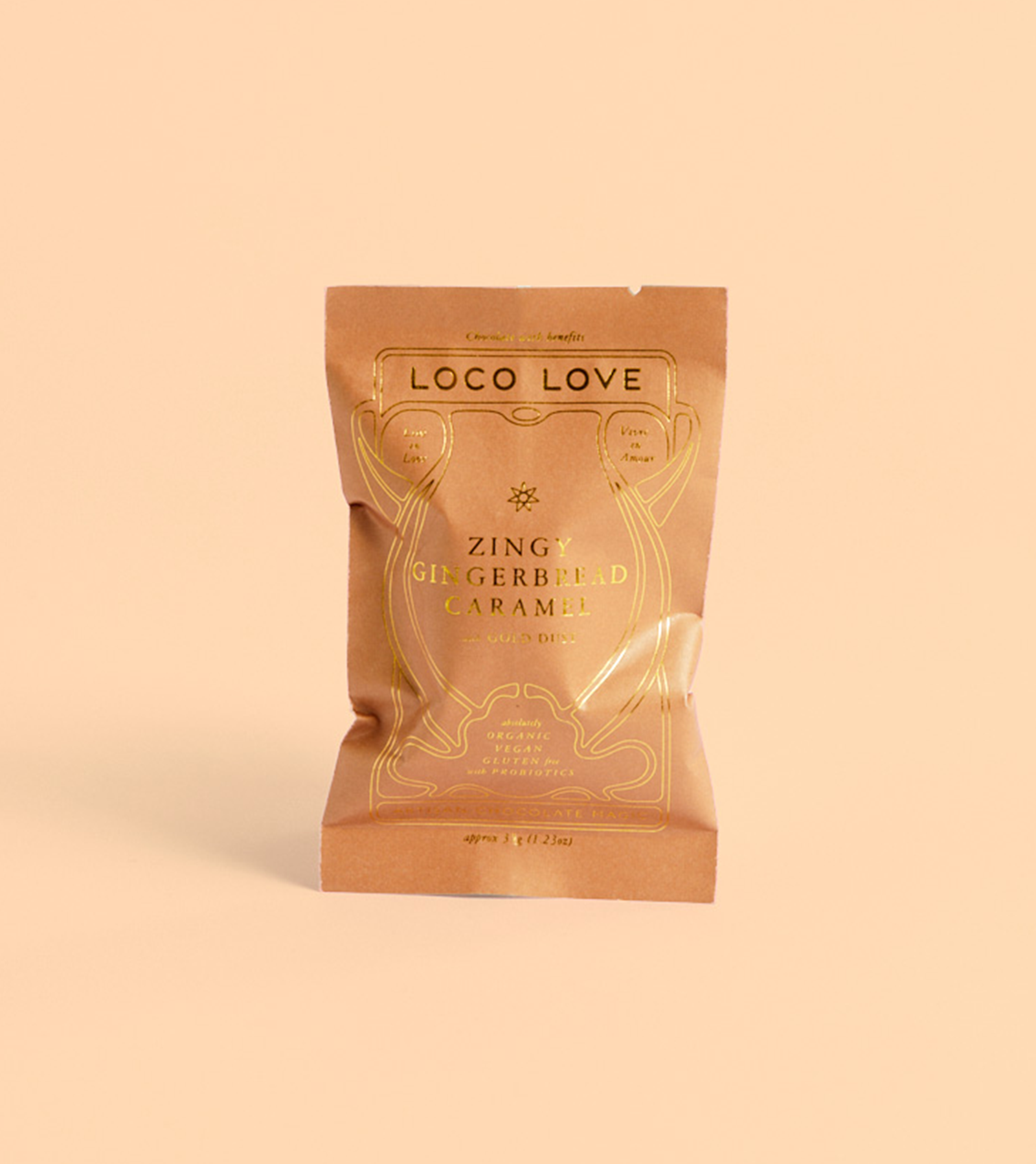 Loco Love Zingy Gingerbread Caramel Single with Gold dust - Single