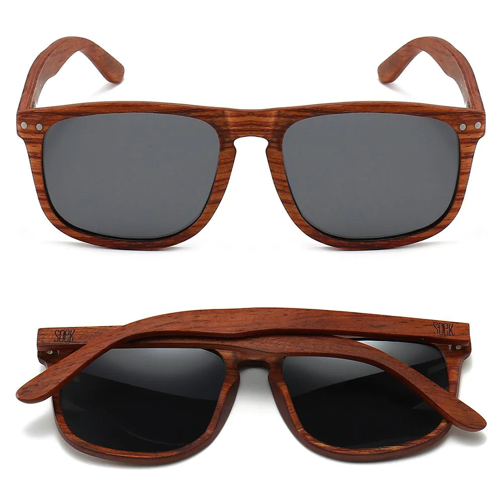 Soek Nomad Rosewood Frame Sunglasses
