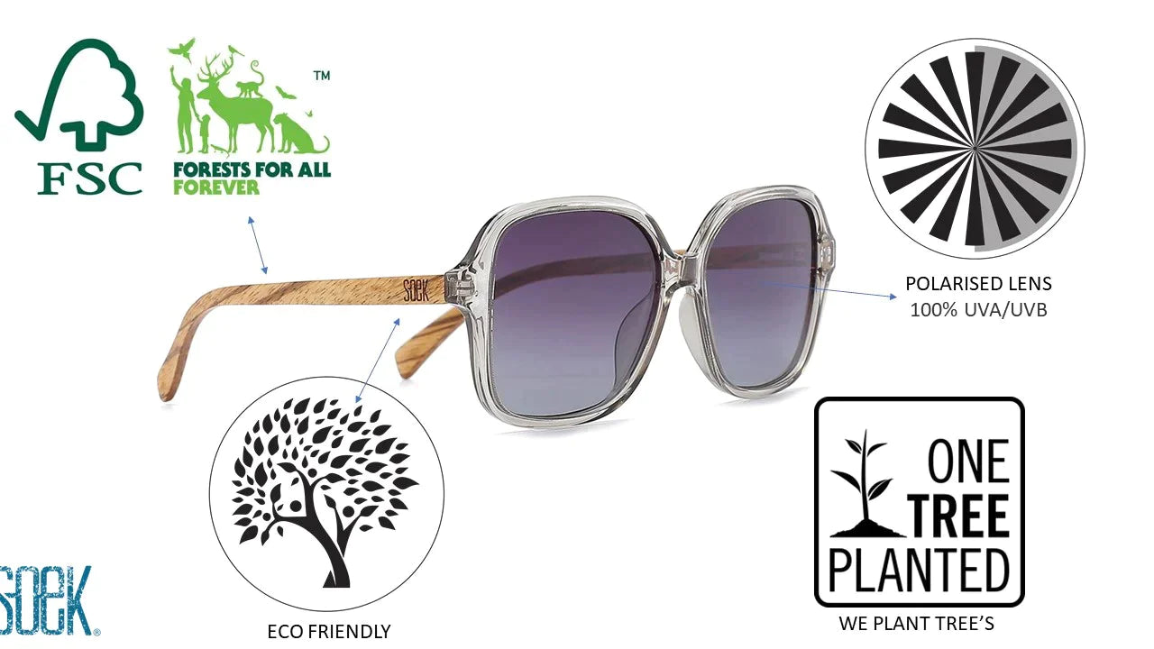 Soek Drifter Maple Ebony Frame Sunglasses