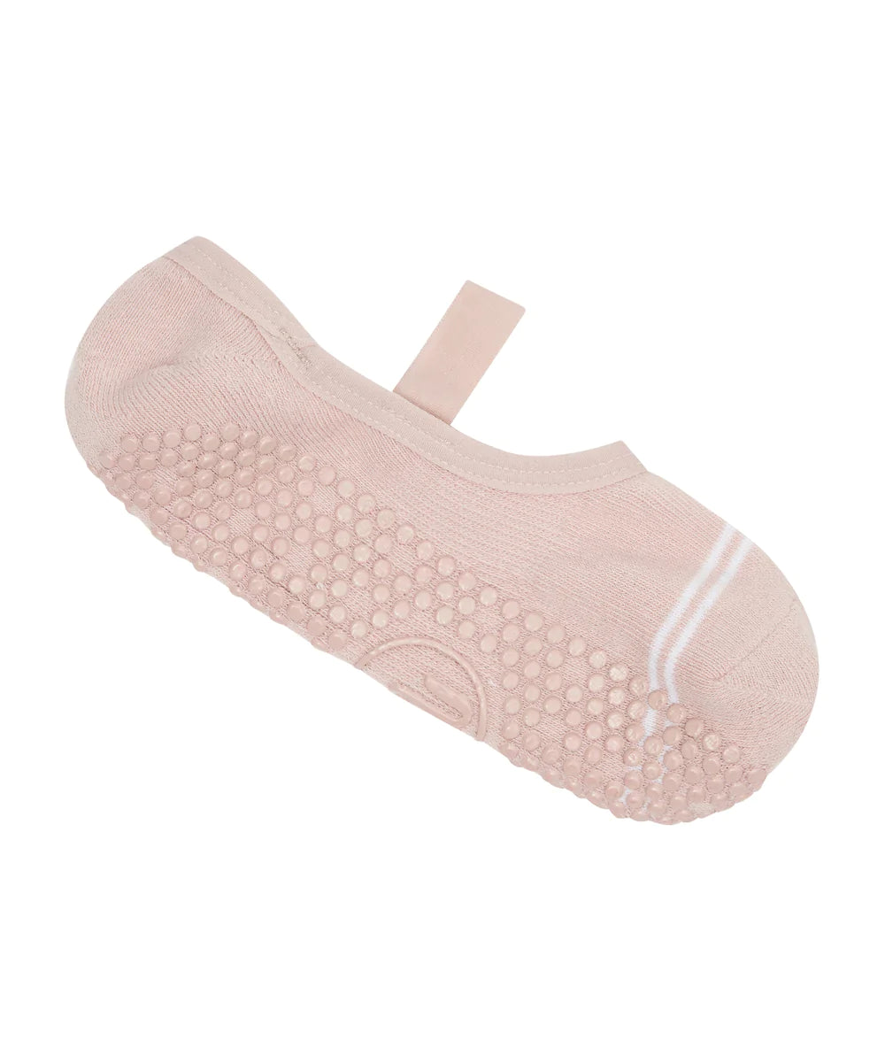 Move Active Ballet Non Slip Grip Socks - Pale Pink Pinstripe - Whole Store