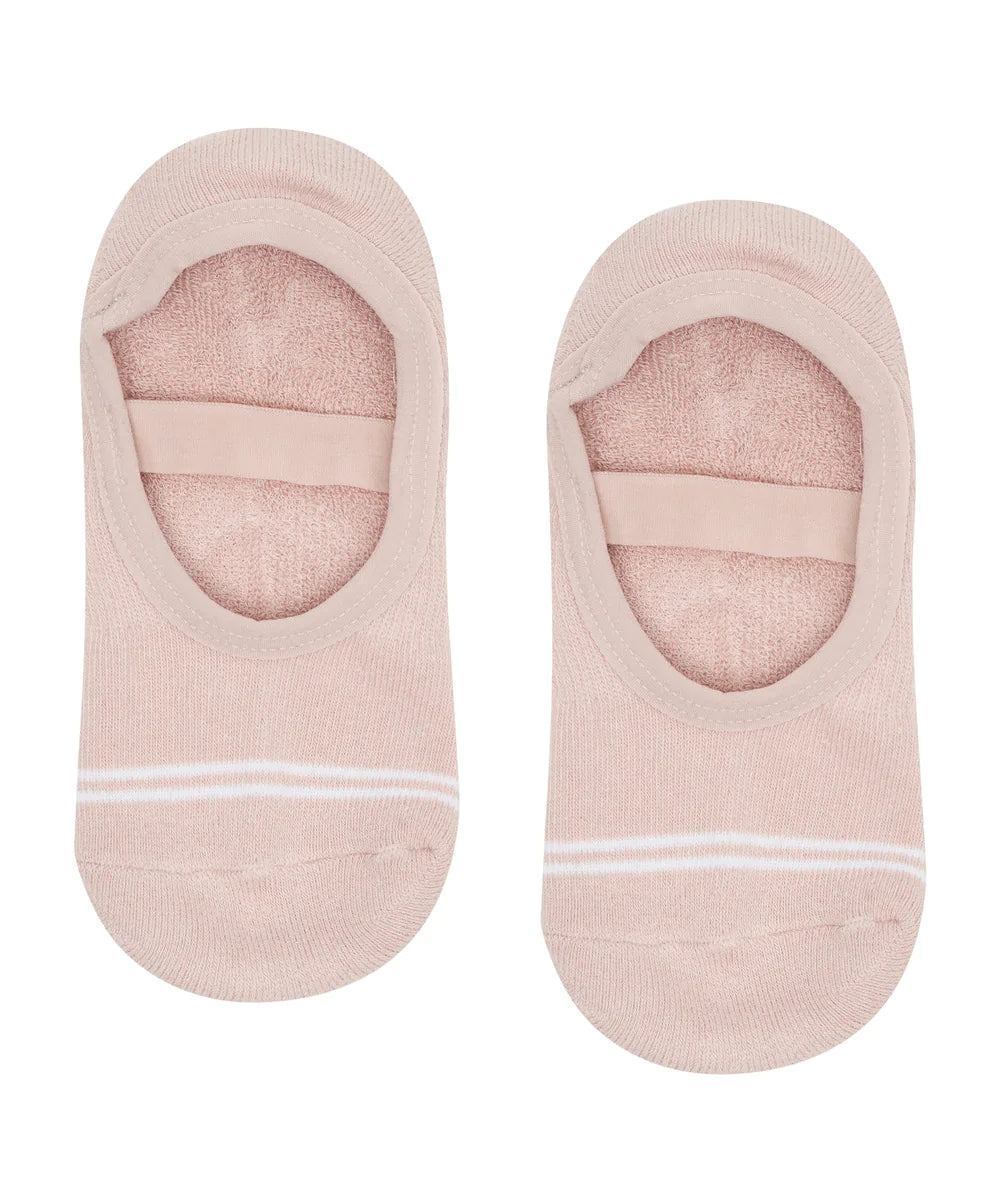 Move Active Ballet Non Slip Grip Socks - Pale Pink Pinstripe - Whole Store