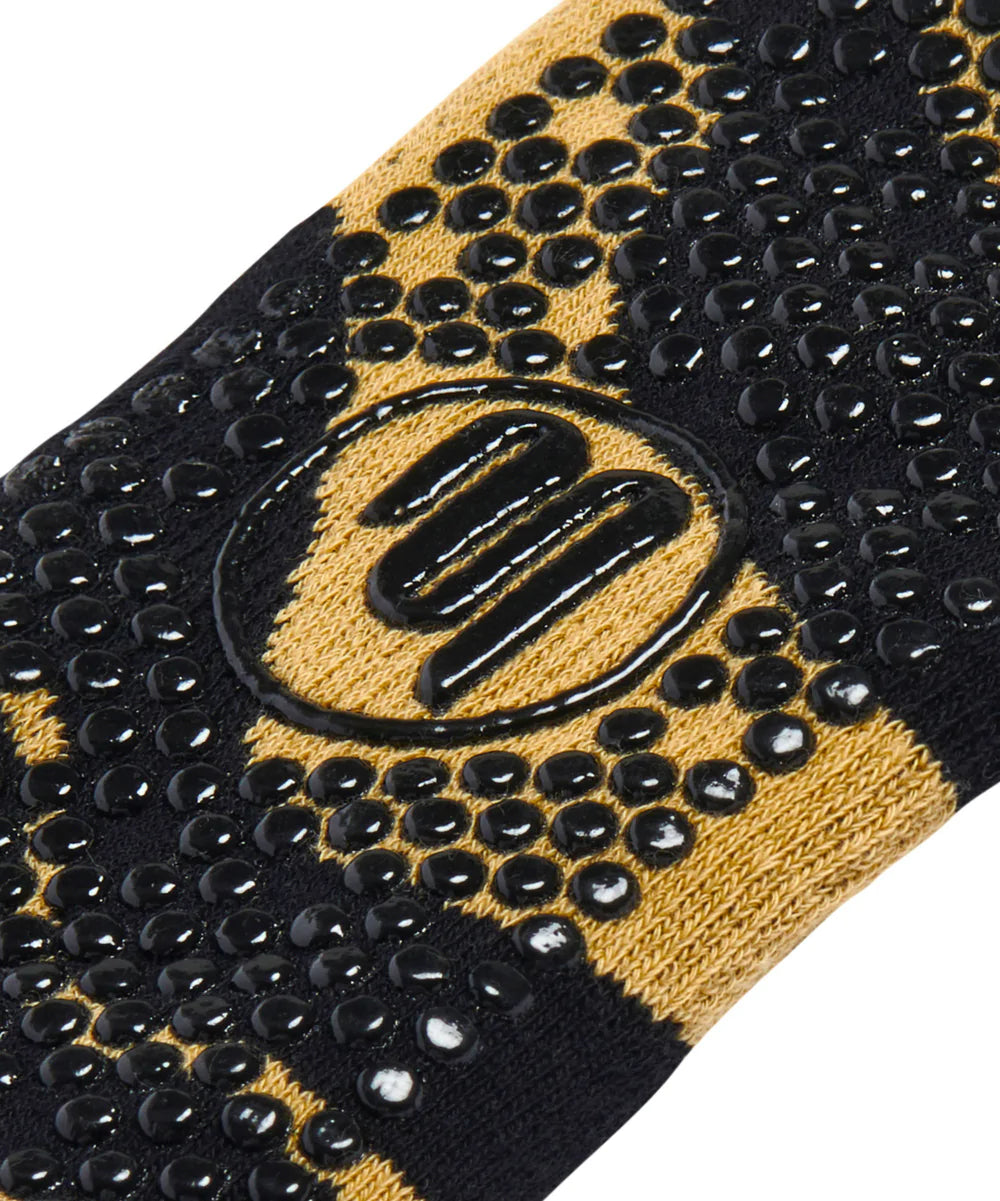 Move Active Classic Low Rise Non Slip Grip Socks - Marble Black & Gold