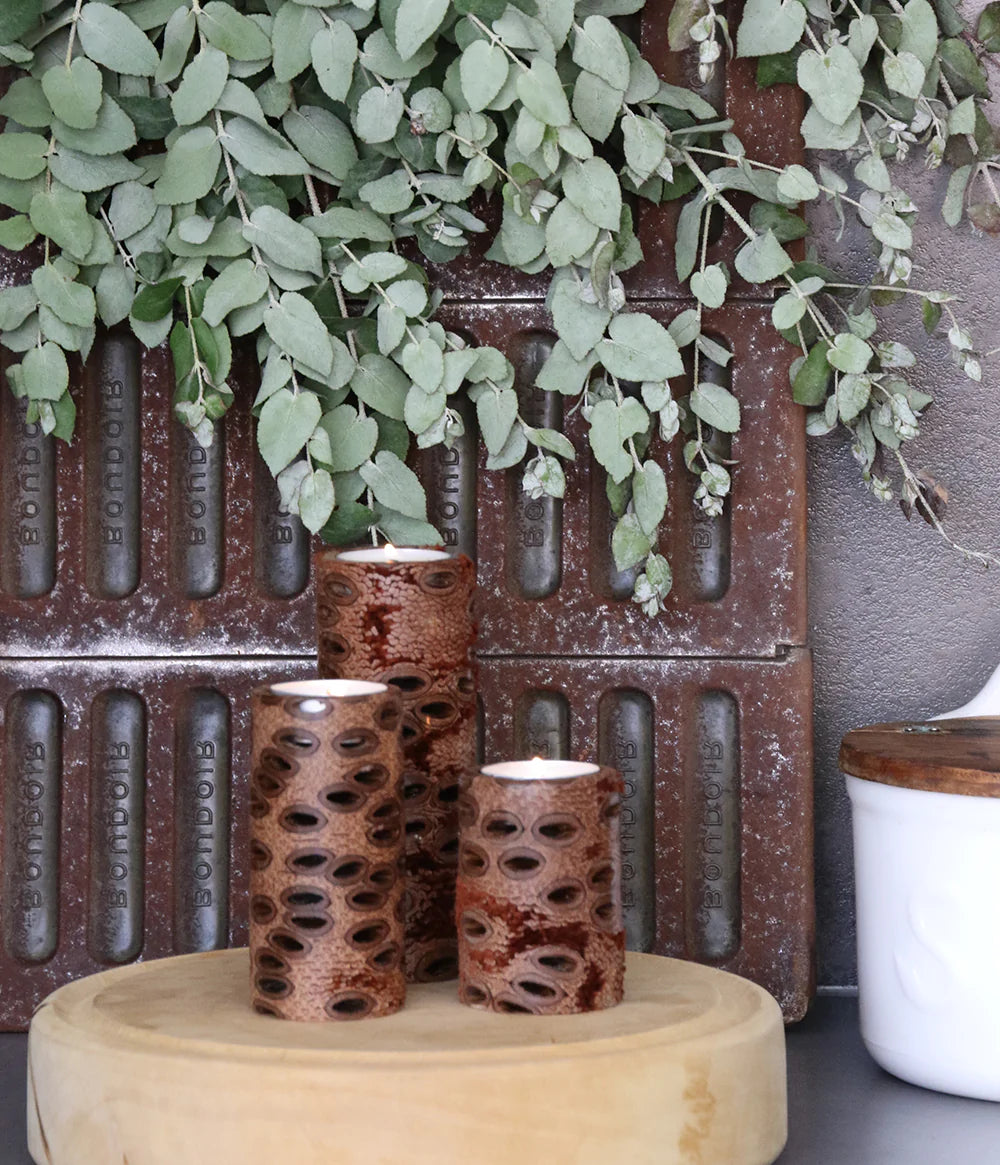 Banksia Pillar Tea Light Holder