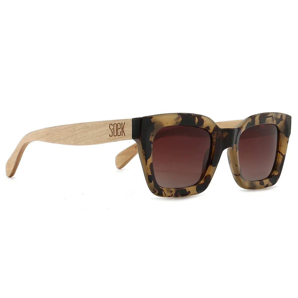 Soek Zahra Opal Tort Sunglasses with Maple Arms