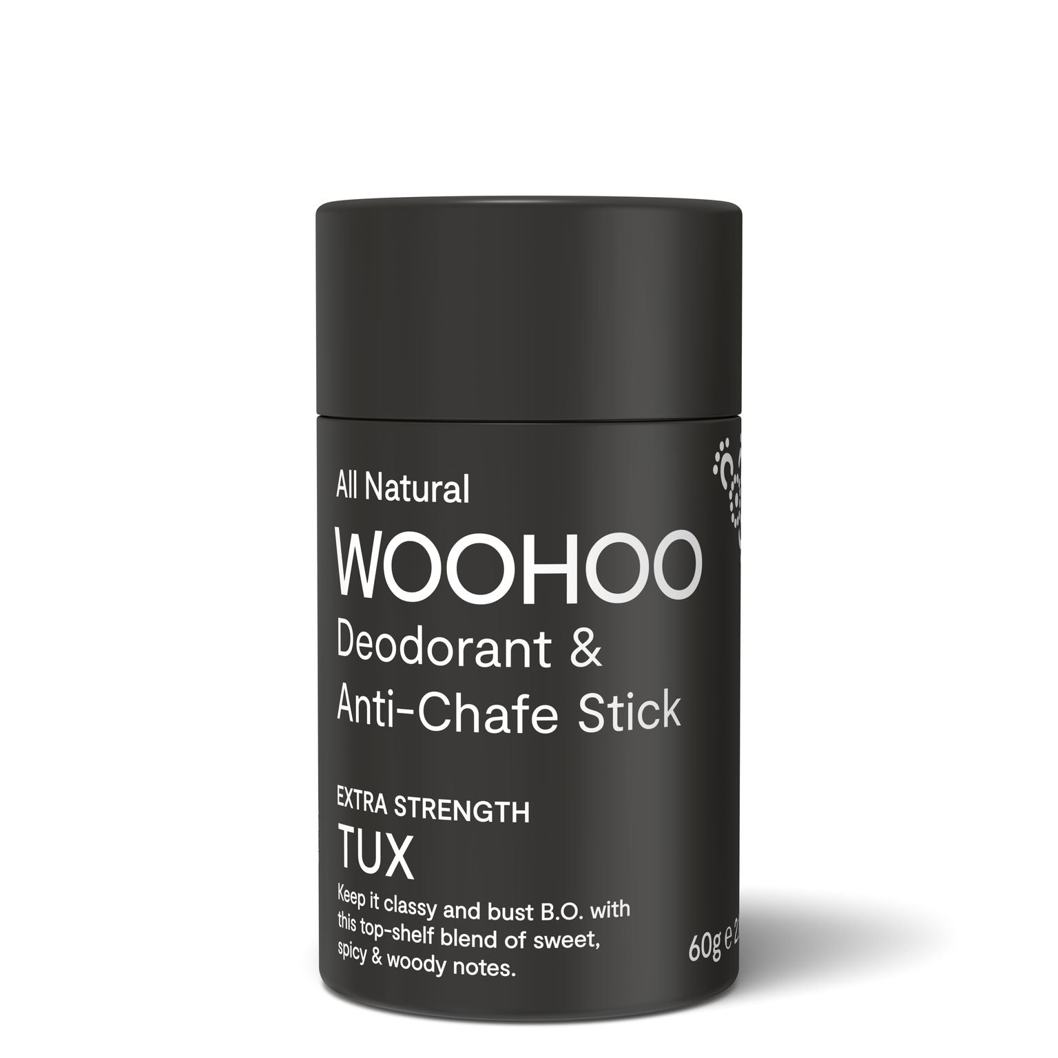 Woohoo Body! Natural Deodorant & Anti Chafe - Tux Extra Strong